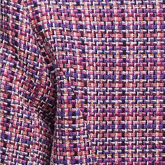 L’AGENCE Brook Tweed Double Breasted Cropped Blazer Purple Pink Size 10 - Picture 9 of 15